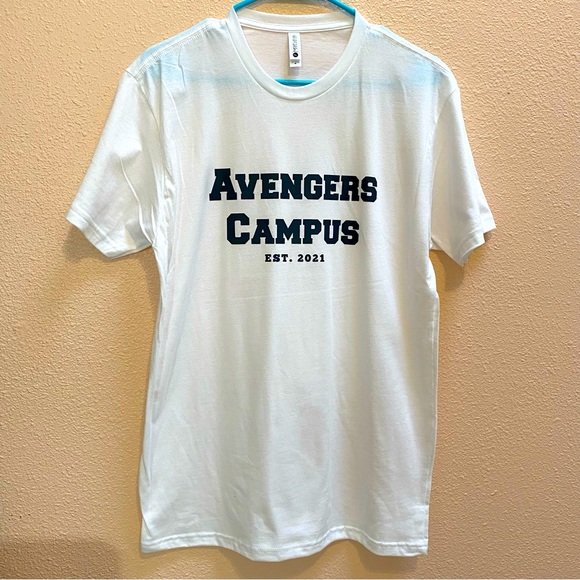 Avengers Campus Unisex White T-Shirt New Size Small - Picture 3 of 3